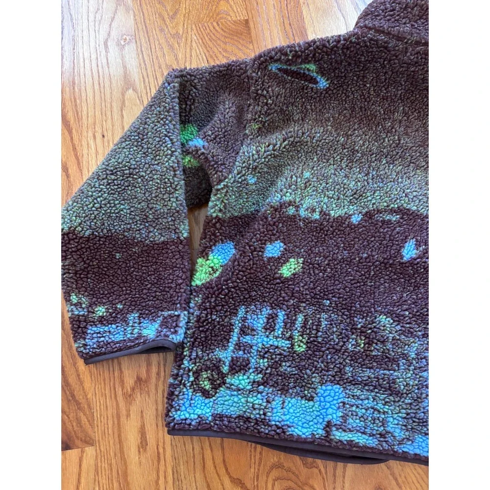Sundae School Namsan Tower Fleece Jacket Multicolor Alien Space Zip Up Mens M - Picture 13 of 13